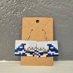 The Great Wave off Kanagawa Perler Bead Earrings